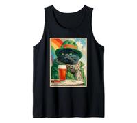 Irish Persian Cat Drinking Beer Vintage St Patricks Day Tank Top