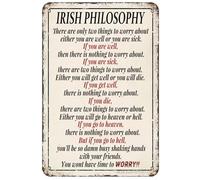 Irish Philosophy Metal Tin Sign - 5.5X8 Inch Inspirational Wall Decor, Retro Iron Painting Metal Plaque For Home, Farmhouse, Bar, Cafe, Pub, Garage & Man Cave Room Gifts