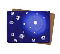 Irish Placemat with Sheep Floating in Space with the Text 'Ewe-niverse'