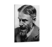 Irish Playwright George Bernard Shaw Black And White Celebs Poster Wall Art Poster Scroll Canvas Painting Picture Living Room Decor Home 12x18inch(30x45cm)