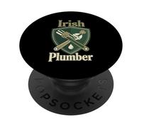 Irish Plumber Celtic Crest Tools Design Gaelic Wrench Art PopSockets Adhesive PopGrip