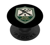 Irish Plumber Celtic Tool Crest Design Graphic PopSockets Adhesive PopGrip