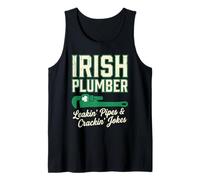 Irish Plumber Leakin Pipes Crackin Jokes St Patricks Day Tank Top