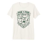 Irish Pony Monochrome Pub to Pub St. Patrick's Day Premium T-Shirt