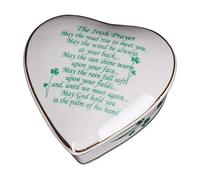 Irish Prayer Hold You Creamy White Porcelain 4 x 3.5 x 2 Decorative Keepsake Trinket Box