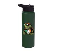Irish Pride Irish Flag Ireland Heart Turtle Irish Roots Stainless Steel Insulated Water Bottle