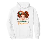 Irish Princess Red Hair Green Eyes St Patricks Day Girl Pullover Hoodie