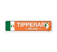Irish Pub Decor - Tipperary,Ireland,Flag,Clover,Gifts - Irish Street Sign - Metal City Signs,Metal Street Sign Home Patio Garden Bar Farm House Garage Vintage Aluminum Plaque - 4x16 Inch