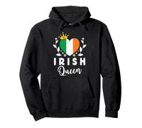 Irish Queen Ireland Flag Proud Irish Woman Pullover Hoodie