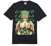 Irish Rabbit with Sunglasses Shamrocks St Patricks Day Bunny Comfort Colors Adult Heavyweight T-Shirt