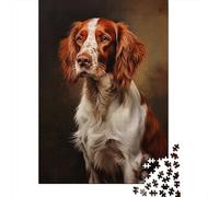 Irish Red And White Setter 1000-Piece Puzzle for Adults, 52x38cm/1000pcs, White Pieces with A Smooth Surface; to Finish in A Few Relaxed Sessions