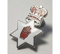 Irish Red Hand of Ulster and Crown Enamel Lapel Pin Badge