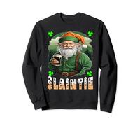 Irish Santa Claus Sláinte Cheers Festive Celtic Christmas Sweatshirt