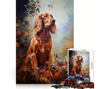 Irish Setter 1000 Piece Jigsaw Puzzles for Adults Jigsaw Mental Boost Precise Edge Fun Challenge Xmas Idea (38x26cm)