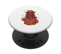Irish Setter As Pirate Valentine's Day Matching Owner Kids PopSockets Adhesive PopGrip