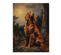 Irish Setter at Night Artistic Wooden Jigsaw Puzzle for Adults, 500 PCS