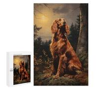 Irish Setter at Night: Thoughtful Present, 1000 PCS Decorative Jigsaw for Grown-Ups - to Assemble, Frame And Display