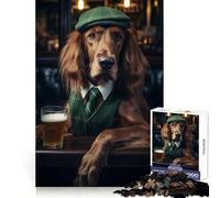 Irish Setter at The Pub Jigsaw Puzzle for Adults 1000 Pieces Brain Think Snug Cut Real Challenge Unique Gift (38x26cm)