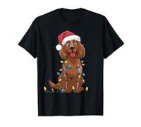 Irish Setter Christmas Lights Xmas Dogs Gifts for Men Women T-Shirt