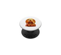 Irish Setter Cosplay Carved Pumpkin Halloween Owner Kids PopSockets Adhesive PopGrip