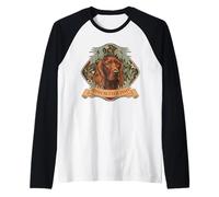 Irish Setter Dad Elegant Vintage Style Raglan Baseball Tee