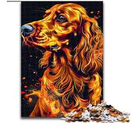 Irish Setter Dog Art Puzzle 1000 Pieces Jigsaw Puzzles for Adults Perfect for Family Gatherings, Birthdays, Holidays size 50x75cm