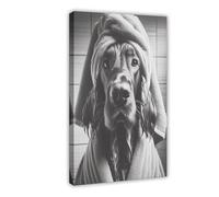Irish Setter Dog Bathroom Art Canvas Poster Bedroom Decor Landscape Office Room Decor Gift 20x30inch(50x75cm)