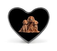 Irish Setter Dog Breed Puppies Custom Brooch Pin Heart Lapel Pins Tie Suit Dress Accessories for Men Women Wedding Birthday