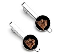 Irish Setter Dog Breed Puppies Men's Tie Clip Classic Necktie Tie Bar 2 Pack Clasp Clip for Wedding Anniversary Business Gifts