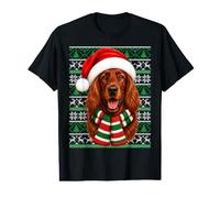 Irish Setter Dog Christmas Santa Hat Ugly Sweaters Xmas Value Graphic T-Shirt