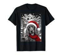 Irish Setter Dog Christmas Selfie Moon Night Starry Sky Xmas Value Graphic T-Shirt