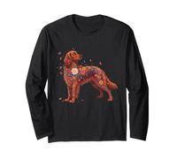 Irish Setter Dog Colorful Floral Butterfly Long Sleeve T-Shirt