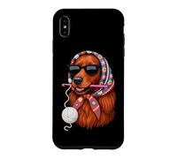 Irish Setter Dog Granny Square Crochet Yarn Crocheting Lover Case for iPhone XS Max