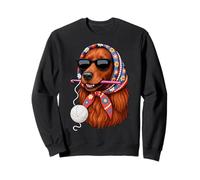 Irish Setter Dog Granny Square Crochet Yarn Crocheting Lover Sweatshirt