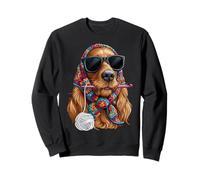 Irish Setter Dog Granny Square Crochet Yarn Crocheting Lover Sweatshirt