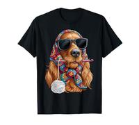 Irish Setter Dog Granny Square Crochet Yarn Crocheting Lover T-Shirt