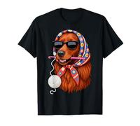 Irish Setter Dog Granny Square Crochet Yarn Crocheting Lover T-Shirt