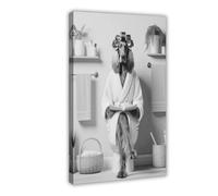 Irish Setter Dog in Bathroom Art Canvas Poster Bedroom Decor Landscape Office Room Decor Gift 20x30inch(50x75cm)