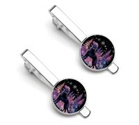 Irish Setter Dog Snowflakes Trees Silver Tie Clip Suit Accessories for Men Necktie Bar Set Pin Business Wedding