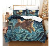 Irish Setter Duvet Cover Set 3D Printed Animals Quilt Cover 2 Pillowcases Comforter Cover Soft Microfiber with Zipper Closure 3 Pcs for Children's And Adults Single(140x200cm)