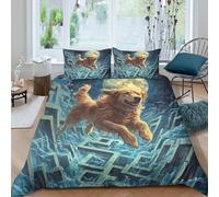 Irish Setter Duvet Cover Set 3D Printed Animals Quilt Cover with 2 Pillow Cases Comforter Cover Soft Easy Care with Zipper Closure 3 Pcs for Boys Girls Kids Youth Teens King(220x240cm)