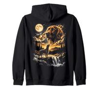 Irish Setter Howling To The Moon Zip Hoodie
