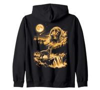 Irish Setter Howling To The Moon Zip Hoodie
