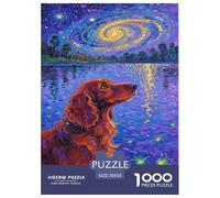 Irish Setter Jigsaw 1000 Piece Challenge Game for Adults,Lake Landscape Impossible Jigsaw Puzzles 1000 Pieces Educational Game Home Decoration 70x50cm/1000pcs