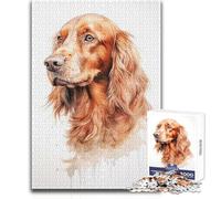 Irish Setter Jigsaw for Adults 1000 Pieces Focus Building Educational Activity for Festive Occasions Size 50x75cm