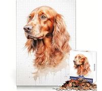 Irish Setter Jigsaw Puzzle 1000 Pieces Recall Boost Smooth Connection Real Challenge Birthday Idea (50x75cm)