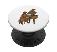Irish Setter Playing Piano Instrumentalist Funny Owner PopSockets Adhesive PopGrip