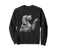 Irish Setter Raising Paw - Red Setter Dad Dog Mom Bird Dog Sweatshirt