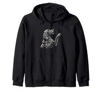 Irish Setter Raising Paw - Red Setter Dad Dog Mom Bird Dog Zip Hoodie