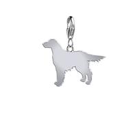 Irish Setter Silhouette Silver Charm